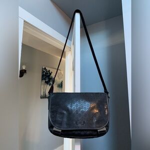 Authentic all - black Gucci Messenger bag
